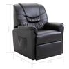 vidaXL Reclining Chair Black Faux Leather
