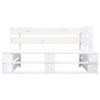 vidaXL Garden Pallet Corner Bench Wood White
