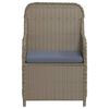 vidaXL 5 Piece Garden Dining Set with Cushions Brown