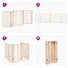 vidaXL Dog Gate with Door Foldable 6 Panels 300 cm Poplar Wood