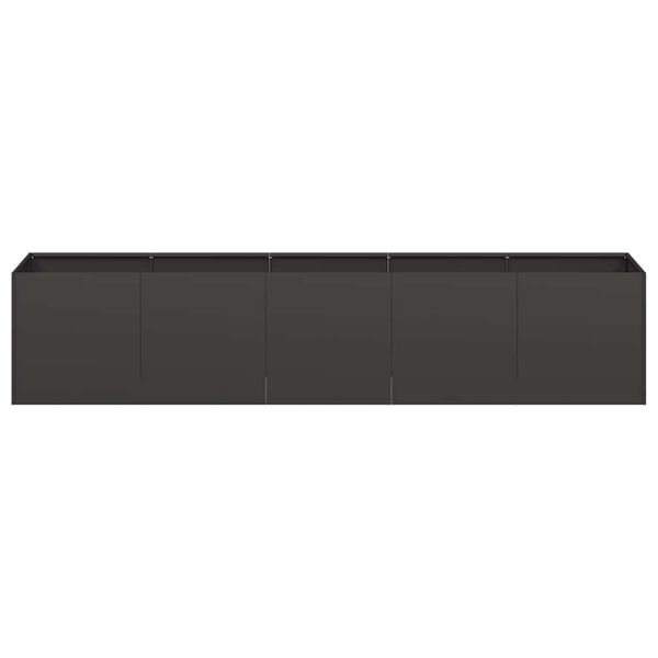 vidaXL Planter Black 200x40x40 cm Cold-rolled Steel