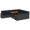 vidaXL Garden Sofa Set | Black