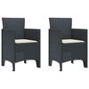 vidaXL Garden Chair 2 pcs Anthracite Polypropylene