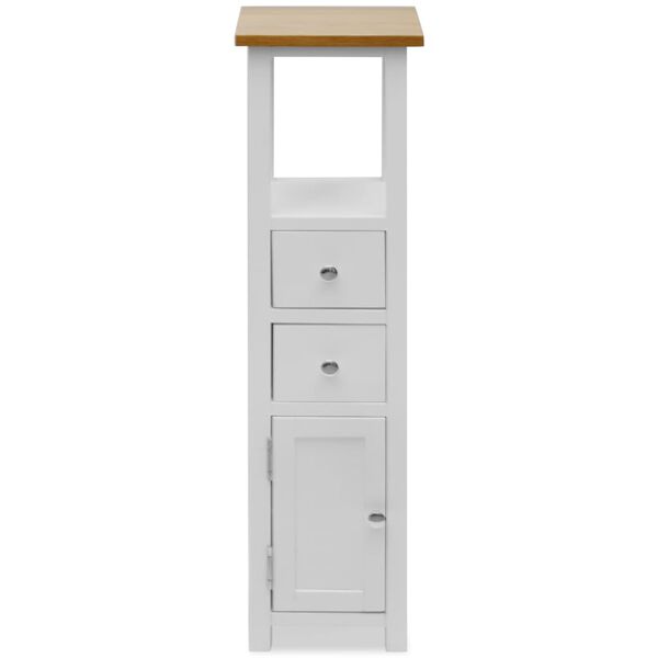 vidaXL Tall Chest of Drawers 26x26x94 cm Solid Oak Wood