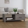 vidaXL Coffee Table HAMAR Light Grey 100x55x35 cm Solid Wood Pine