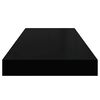 vidaXL Floating Wall Shelves 2 pcs Black 60x23.5x3.8 cm MDF