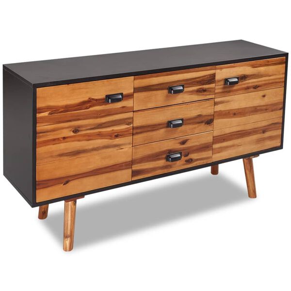 vidaXL Sideboard Solid Acacia Wood 115x35x70 cm