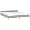 vidaXL Bed Frame without Mattress Light Grey 183x203 cm King Fabric