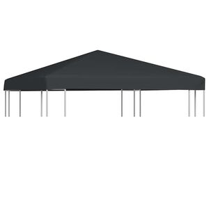 vidaXL Gazebo Top Cover | Grey | Polyester with PVC coating | 3x3 metres