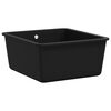 vidaXL Granite Kitchen Sink Single Basin Black