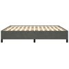 vidaXL Bed Frame without Mattress Dark Grey 180x200 cm Super King Velvet