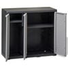 vidaXL Garden Storage Cabinet with 2 Shelves Black and Grey