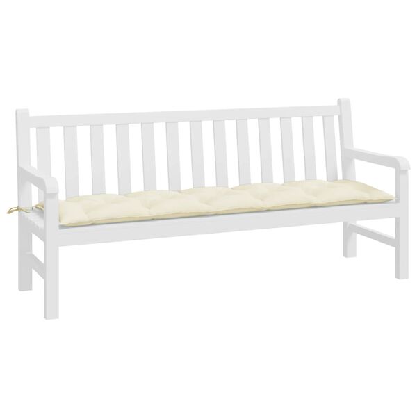 vidaXL Garden Bench Cushion Cream White 180x50x7 cm Oxford Fabric