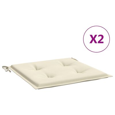 vidaXL Garden Chair Cushions 2 pcs Cream 40x40x3 cm Oxford Fabric