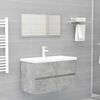 vidaXL 2 Piece Bathroom Furniture Set Concrete Grey Engineered Wood