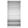 vidaXL Wardrobe High Gloss White 100x50x200 cm Engineered Wood