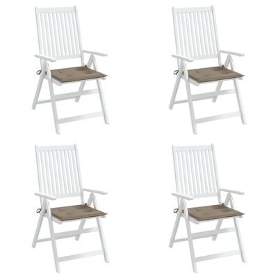 vidaXL Garden Chair Cushions 4 pcs Taupe 50x50x3 cm Oxford Fabric