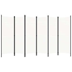 vidaXL 6-Panel Room Divider White 300x180 cm