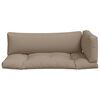 vidaXL Pallet Cushions 3 pcs Taupe Fabric