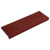 vidaXL Stair Mats Self-adhesive 15 pcs 65x21x4 cm Bordeaux Red Rectangular Edge