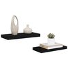 vidaXL Floating Wall Shelves 2 pcs Black 50x23x3.8 cm MDF