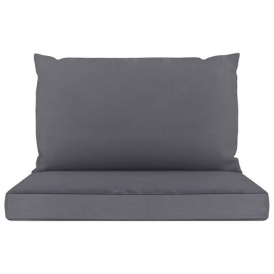 vidaXL 4-Seater Garden Sofa with Anthracite Cushions