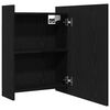vidaXL Bathroom Mirror Cabinet with Door Black Oak 62.5 x 20.5 x 64 cm