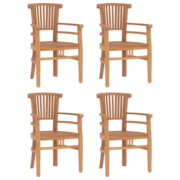 vidaXL 5 Piece Garden Dining Set Solid Wood Teak