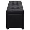vidaXL Storage Ottoman Artificial Leather Black