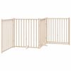 vidaXL Dog Gate with Door Foldable 4 Panels 320 cm Solid Wood Fir