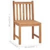 vidaXL Garden Chairs 2 pcs with Cushions Solid Teak Wood