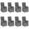 vidaXL 9 Piece Garden Dining Set Grey
