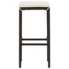 vidaXL Bar Stools with Cushions 6 pcs Brown Poly Rattan