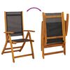 vidaXL Folding Garden Chairs 6 pcs Solid Wood Acacia and Textilene