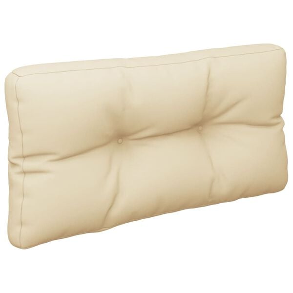 vidaXL Pallet Cushions 2 pcs Beige Fabric