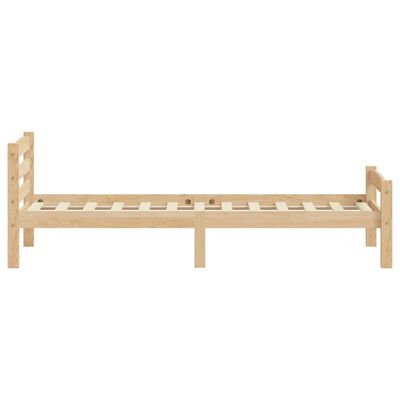 vidaXL Bed Frame without Mattress Solid Pinewood 100x200 cm