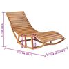 vidaXL Rocking Sun Lounger with Cushion Solid Teak Wood