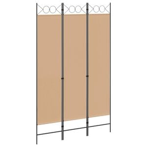 vidaXL 3-Panel Room Divider White 120x200 cm Fabric