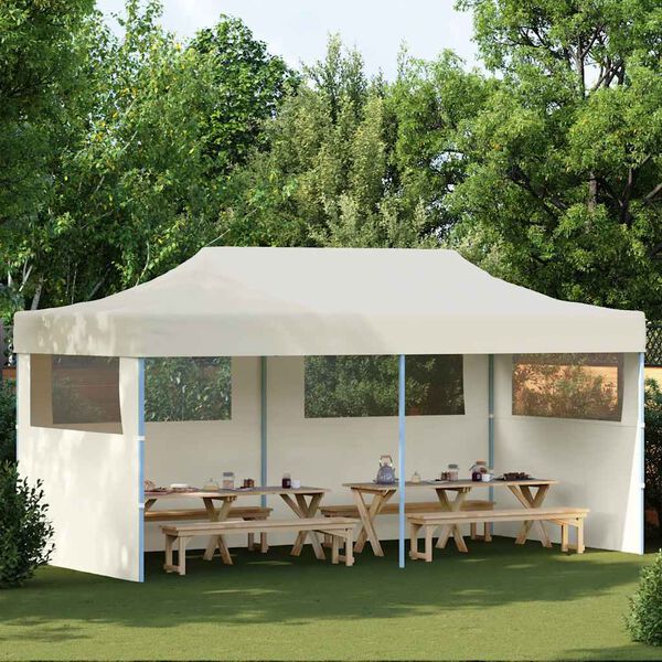 vidaXL Cream Foldable Pop-up Party Tent 3 x 6 m