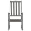 vidaXL Rocking Chair Grey Solid Acacia Wood