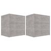 vidaXL Bedside Cabinet | Set of 2 | Concrete Grey | Engineered Wood