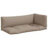 vidaXL Pallet Cushions 3 pcs Taupe Fabric