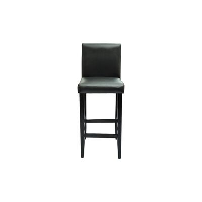 Bar Table with 4 Bar Chairs Black