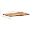 vidaXL Table Top Solid Acacia Wood 100x(50-60)x3.8 cm