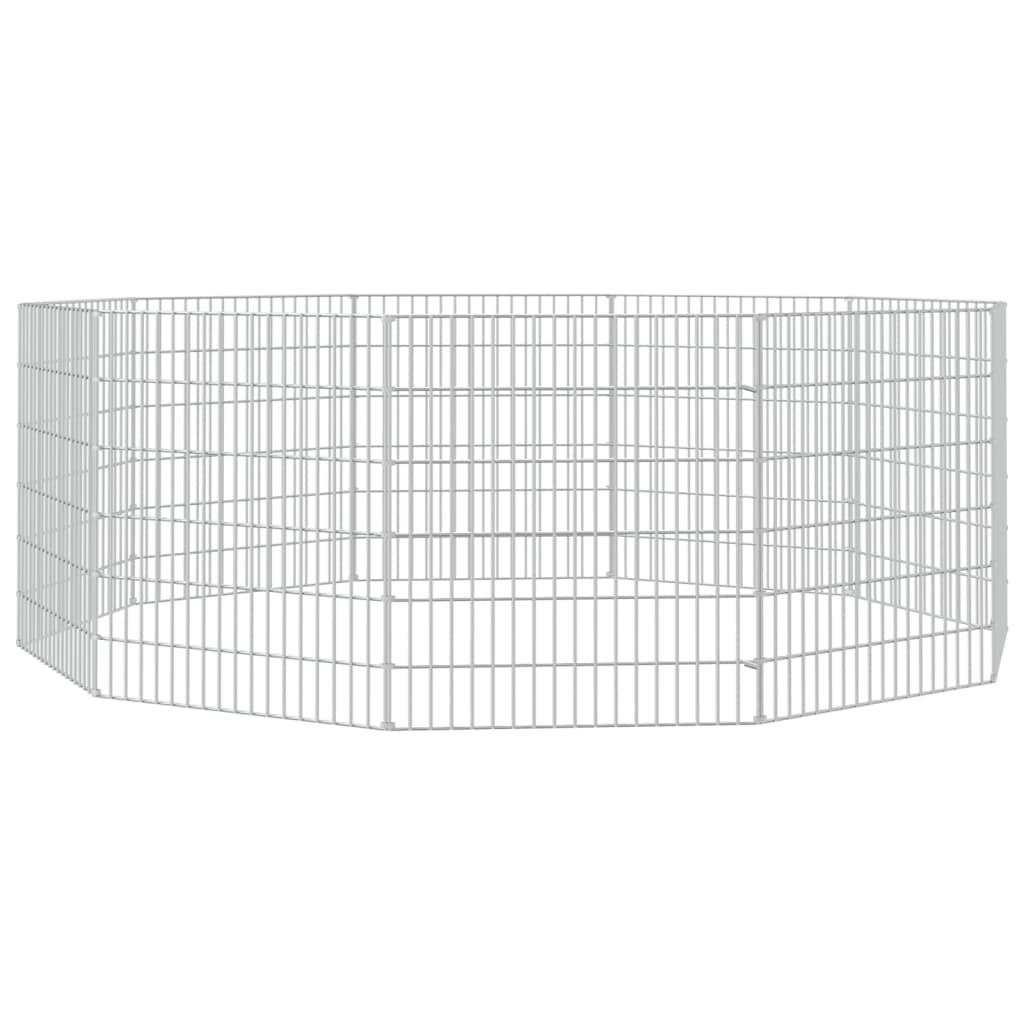 vidaXL Free Range Animal Enclosure 10-Panel 54x60 cm Galvanised Iron