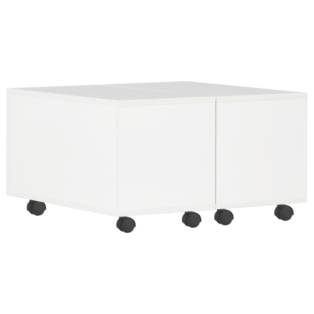 vidaXL Coffee Table High Gloss White 60x60x35 cm Engineered Wood