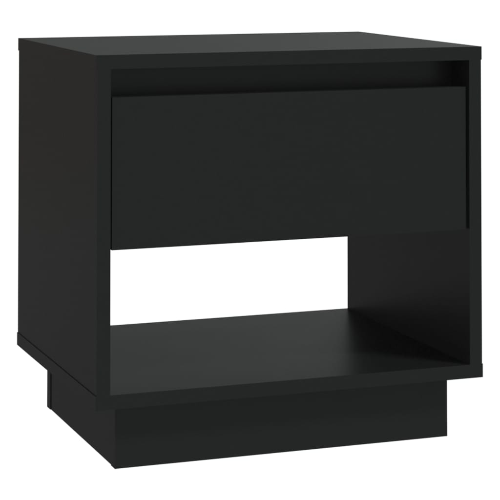 vidaXL Bedside Cabinets 2 pcs Black 45x34x44 cm Engineered Wood