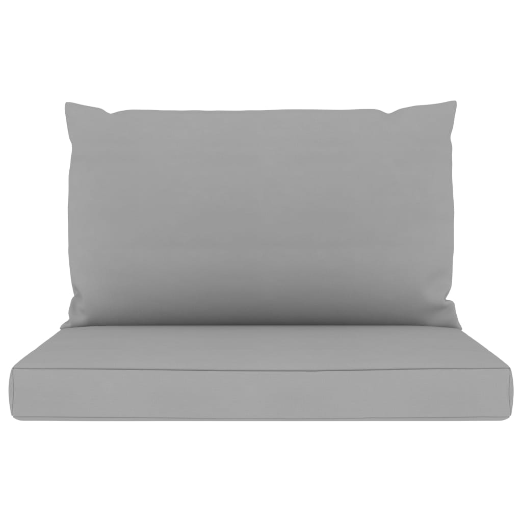 vidaXL 4-Seater Garden Sofa with Grey Cushions