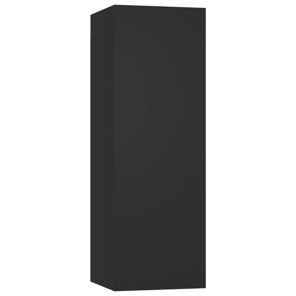 vidaXL 9 Piece TV Cabinet Set Black Engineered Wood