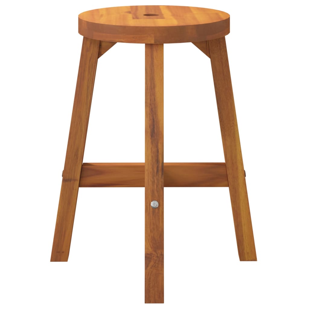 vidaXL Stool Brown 38x38x45 cm Round Solid Wood Acacia